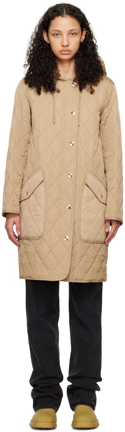 burberry baughton 18 quilted coat|Quilted Thermoregulated Coat in Archive beige .